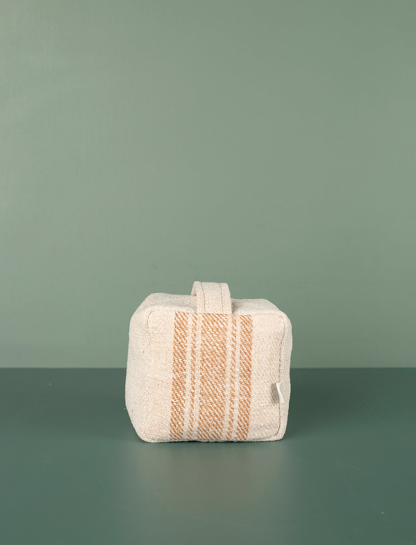 Grain Sack Door Stop // Camel Stripe