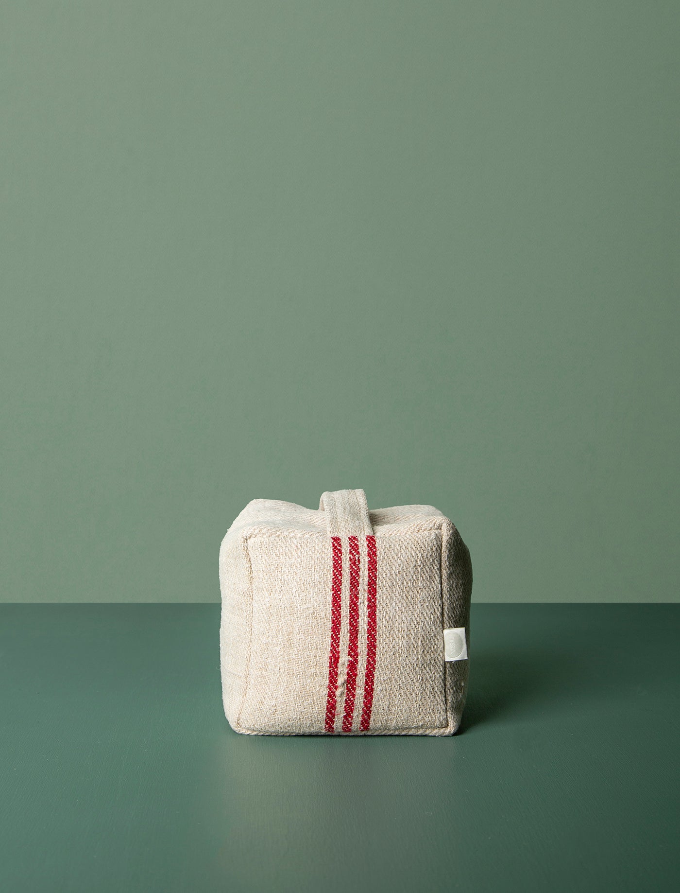 Grain Sack Door Stop // Red Stripe