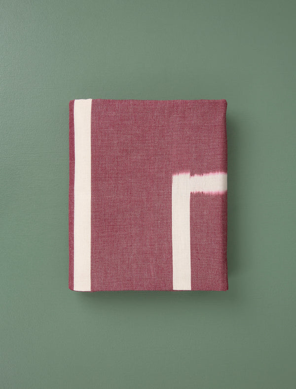 Handwoven Ikat Tablecloth // Maroon Box