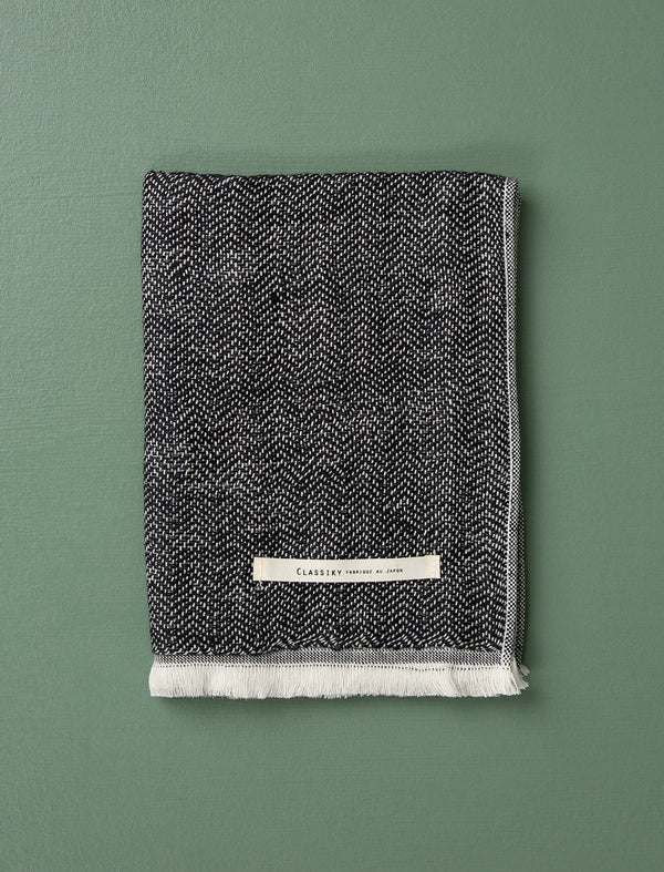 Herringbone Hand Towel // Black