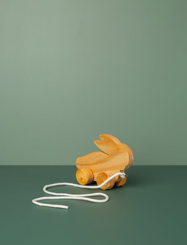 Wooden Pull Along Toy // Rabbit