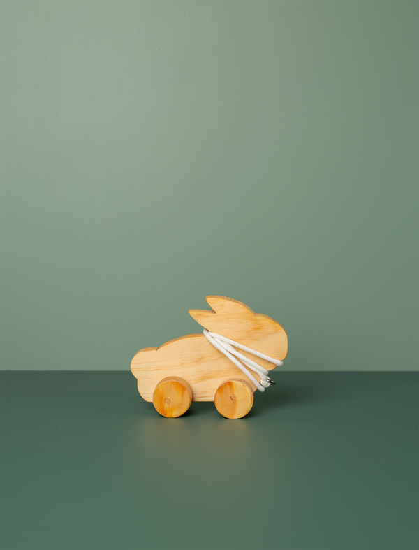 Wooden Pull Along Toy // Rabbit