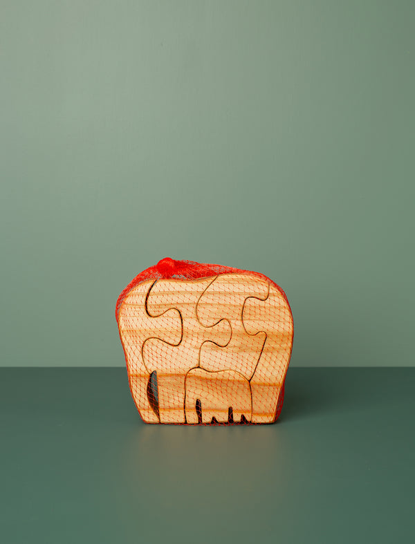 Wooden Puzzle // Elephant