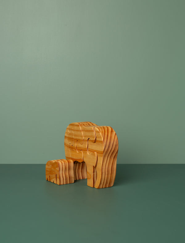Wooden Puzzle // Elephant