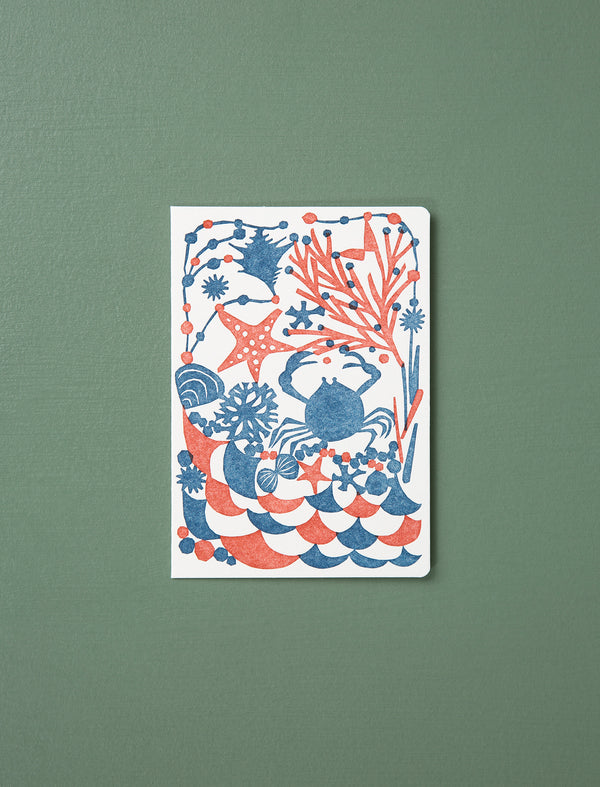 Letterpress Folio Card // Sandy Beach