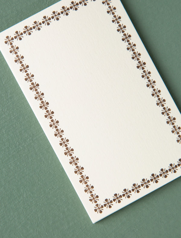 Letterpress Memo Cards // Brown