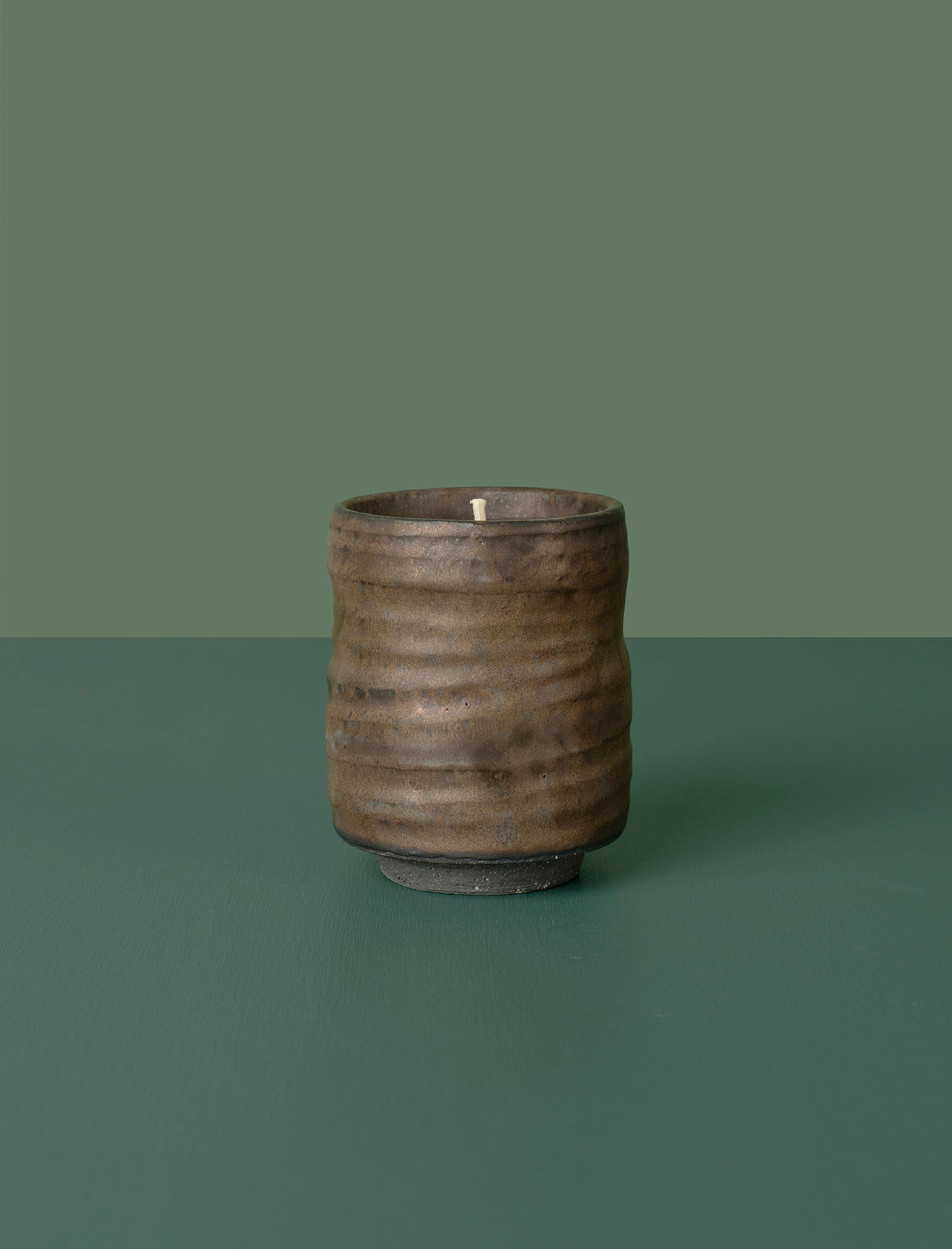 Matsu Bronze & Black Clay Candle // Maido