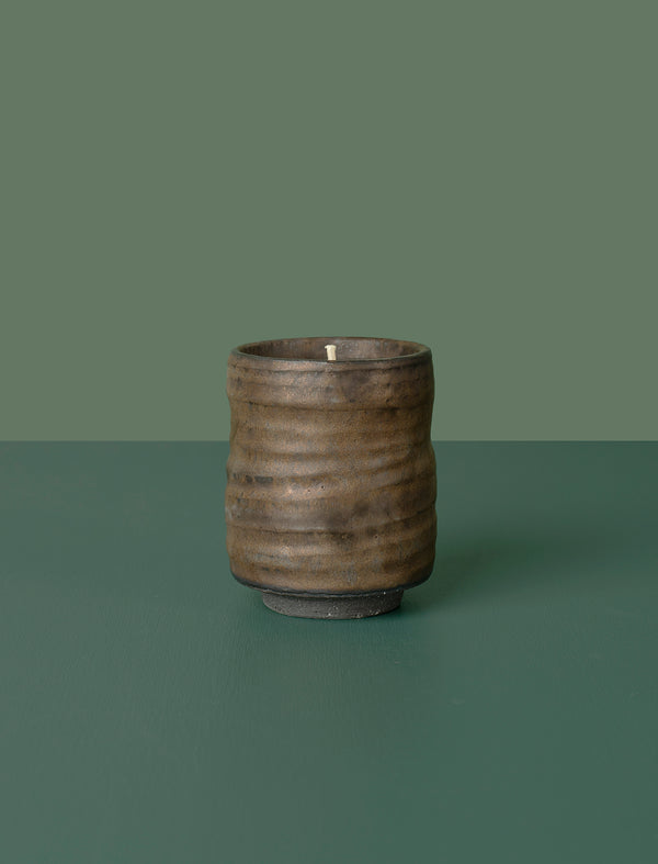 Matsu Bronze & Black Clay Candle // Maido