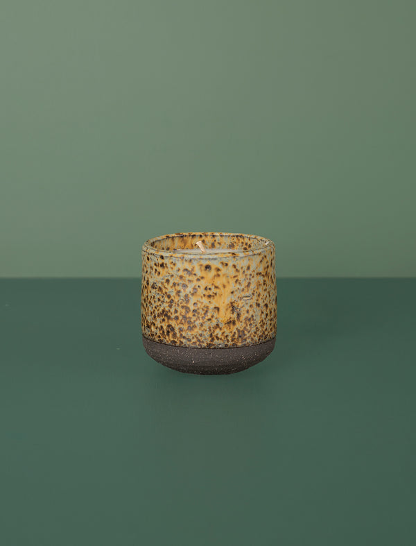 Ishi Yellow & Brown Candle // Hikari
