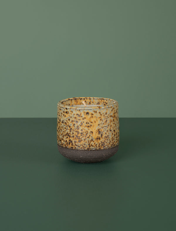 Ishi Yellow & Brown Candle // Hikari