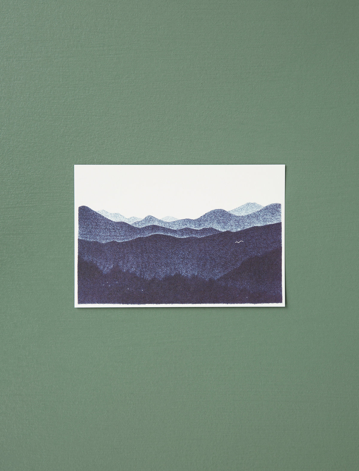 White & Indigo Forest Postcard