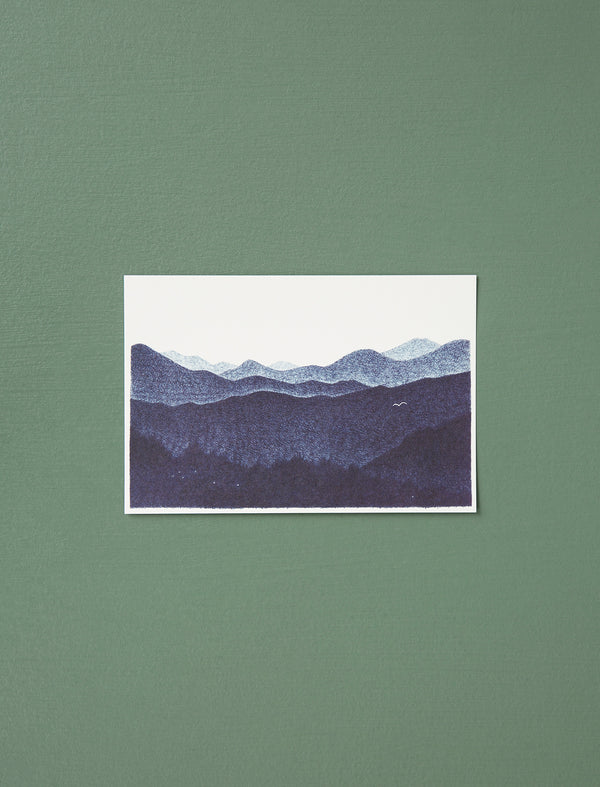 White & Indigo Forest Postcard