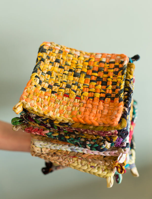 Recycled Sari Pot Holders
