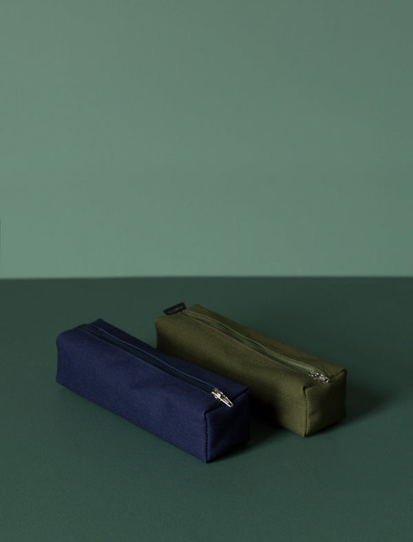 Canvas Box Pencil Case // Navy