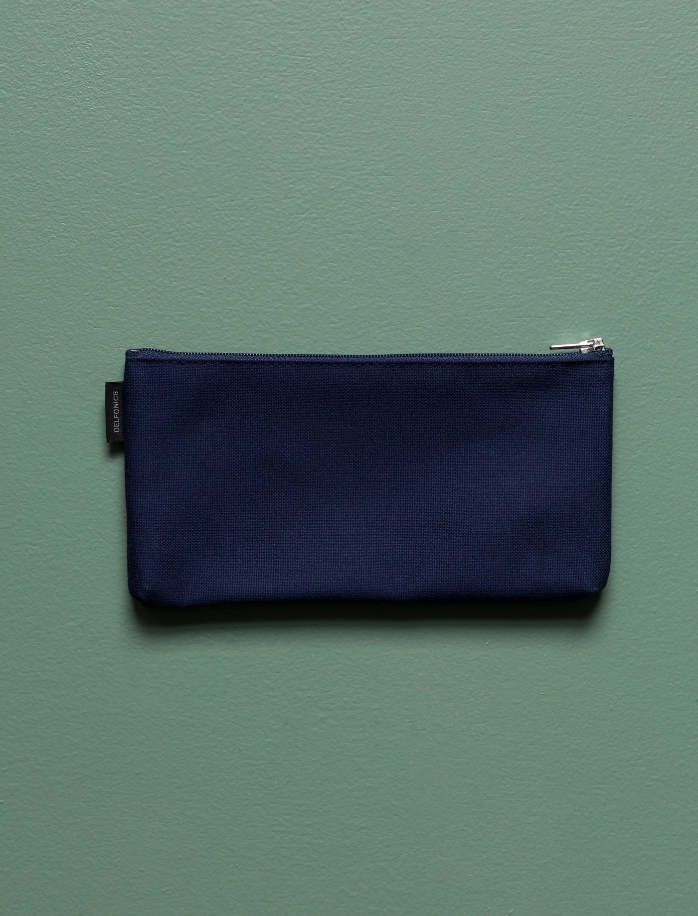 Canvas Flat Pencil Case // Navy