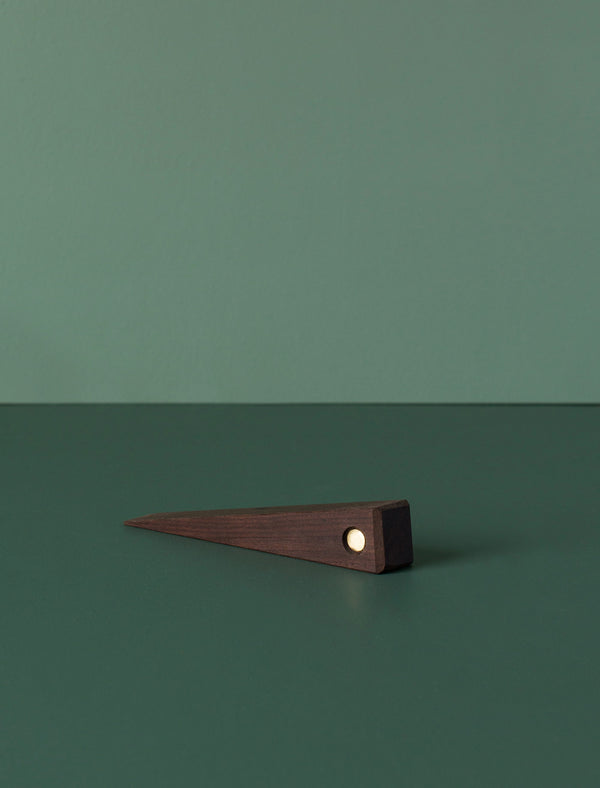 Brass and Walnut Doorstop