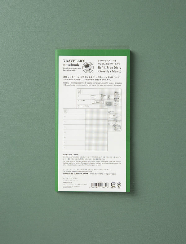 Notebook Refill // Free Weekly Diary + Grid